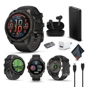 Garmin Fenix 8 Multisport GPS Smartwatch Bundle