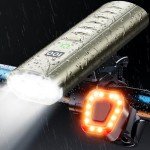 9000 Lumens Rechargeable Titanium Bike Light Set