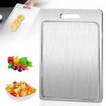 Titanium Brushed Cutting Board - Double-Sided Chopper