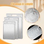 Titanium Brushed Cutting Board - Double-Sided Chopper