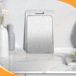 Titanium Brushed Cutting Board - Double-Sided Chopper