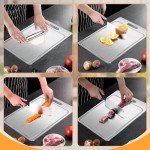 Titanium Brushed Cutting Board - Double-Sided Chopper