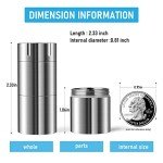 Titanium Keychain Pill Case with 2 Compartments