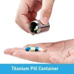 Titanium Keychain Pill Case with 2 Compartments