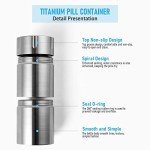 Titanium Keychain Pill Case with 2 Compartments