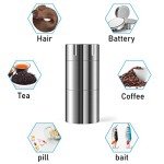 Titanium Keychain Pill Case with 2 Compartments