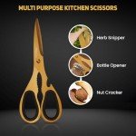 Gold Titanium-Coated 8-Piece Knife Set
