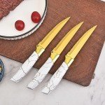 Titanium Coated Kitchen Knife Set with Block