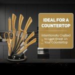 Gold Titanium-Coated 8-Piece Knife Set