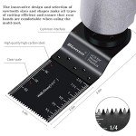 Bionso 55PCS Titanium Oscillating Saw Blade Set