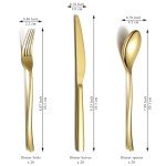 Titanium Plated Gold Silverware Set for 20