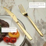 Titanium Plated Gold Silverware Set for 20