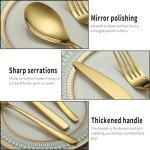 Titanium Plated Gold Silverware Set for 20
