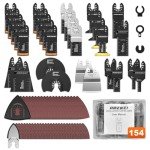 154-Pack Titanium Oscillating Saw Blades for Tools