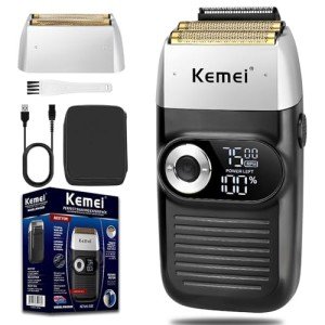 KEMEI Rechargeable Titanium Foil Razor for Men