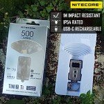 Nitecore TINI 2 Ti Titan Keychain Flashlight 500 Lumens