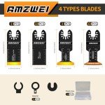 50PCS Titanium Oscillating Tool Blades Set