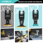 10PCS Titanium & Carbide Oscillating Tool Blades
