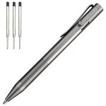 Titanium Alloy Bolt Action Pen with 3 Refills