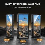 Titanium Z Fold 6 Case with Ring Stand & Holder