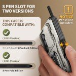 Titanium Z Fold 6 Case with Ring Stand & Holder