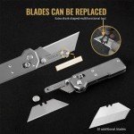 Titanium Folding Utility Knife with Extra Blades