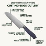 GreenPan 7" Titanium Coated Santoku Knife