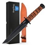 Titanium Coated 8" Fixed Blade Hunting Knife