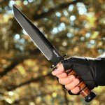 Titanium Coated 8" Fixed Blade Hunting Knife
