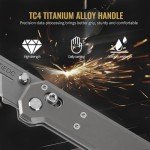 Titanium Folding Utility Knife with Extra Blades