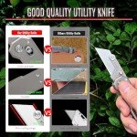 Titanium Folding Utility Knife with Extra Blades