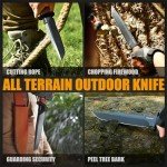 Titanium Coated 8" Fixed Blade Hunting Knife