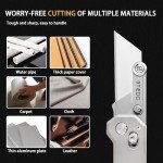 Titanium Folding Utility Knife with Extra Blades