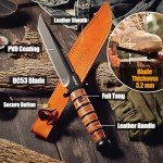 Titanium Coated 8" Fixed Blade Hunting Knife