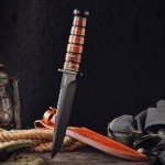 Titanium Coated 8" Fixed Blade Hunting Knife
