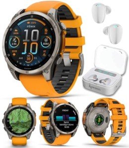 Garmin Fenix 8 Titanium GPS Smartwatch Bundle