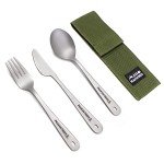 Titanium Spork Knife Fork Camping Utensils Set