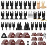 174 PCS Titanium Oscillating Tool Blades Kit