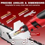 OUBA Cordless Chainsaw Sharpener with Titanium Bits