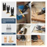 174 PCS Titanium Oscillating Tool Blades Kit