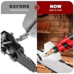 OUBA Cordless Chainsaw Sharpener with Titanium Bits