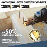 174 PCS Titanium Oscillating Tool Blades Kit