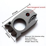 Titanium Shark Multi-Tool: Bottle Opener & Keychain