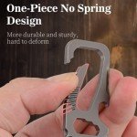 Toovem Heavy Duty Titanium Keychain with Bottle Opener