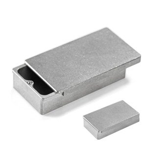 WANERSEN Titanium EDC Container Storage Box Mini Metal Box Outdoor Camping Gear Backbag Tool For Tiny Things, Silver