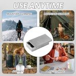 WANERSEN Titanium EDC Container Storage Box Mini Metal Box Outdoor Camping Gear Backbag Tool For Tiny Things, Silver