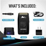 JV PRO Shadow Premium Electric Shaver with Precision Cutting Technology - Cordless Gold Titanium Foil Shaver for Smooth, Close Shaves – Rechargeable 11,000 RPM High Torque Motor