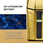 RED Pro Titanium Foil Shaver Cord/Cordless Shaver for Men, Powerful Electric Razor USB-C Rechargeable, Up to 170 Minutes of Run Time, Quiet, Durable and Portable (Matte Gold)