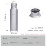 iBasingo 800ml Lightweight Titanium Sports Bottle