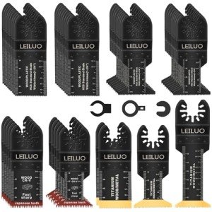 50-Piece Multitool Accessory Kit for Woodwork